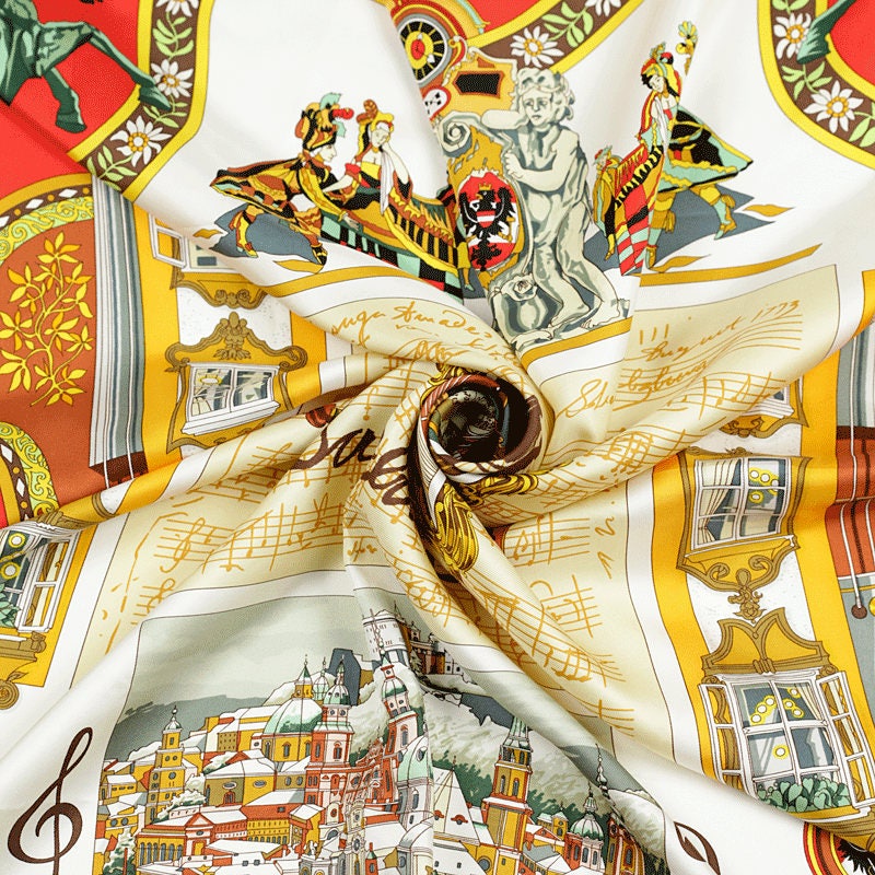 Hermes Scarf "Salzburg" by Loic Dubigeon 90cm Silk | Carre Foulard