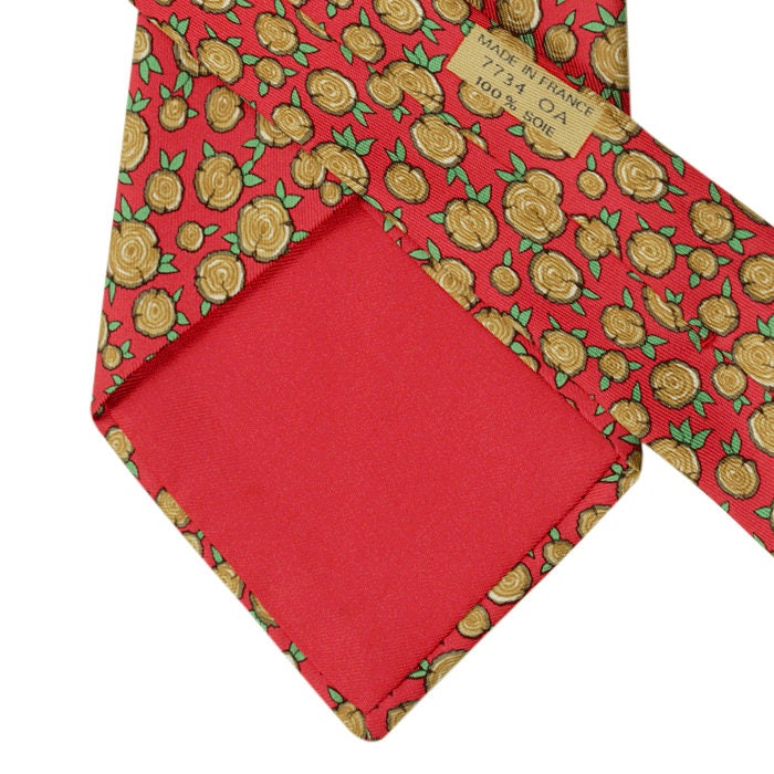 Hermes Men's Silk Tie Tree Stumps Pattern 7734 | Necktie Cravate