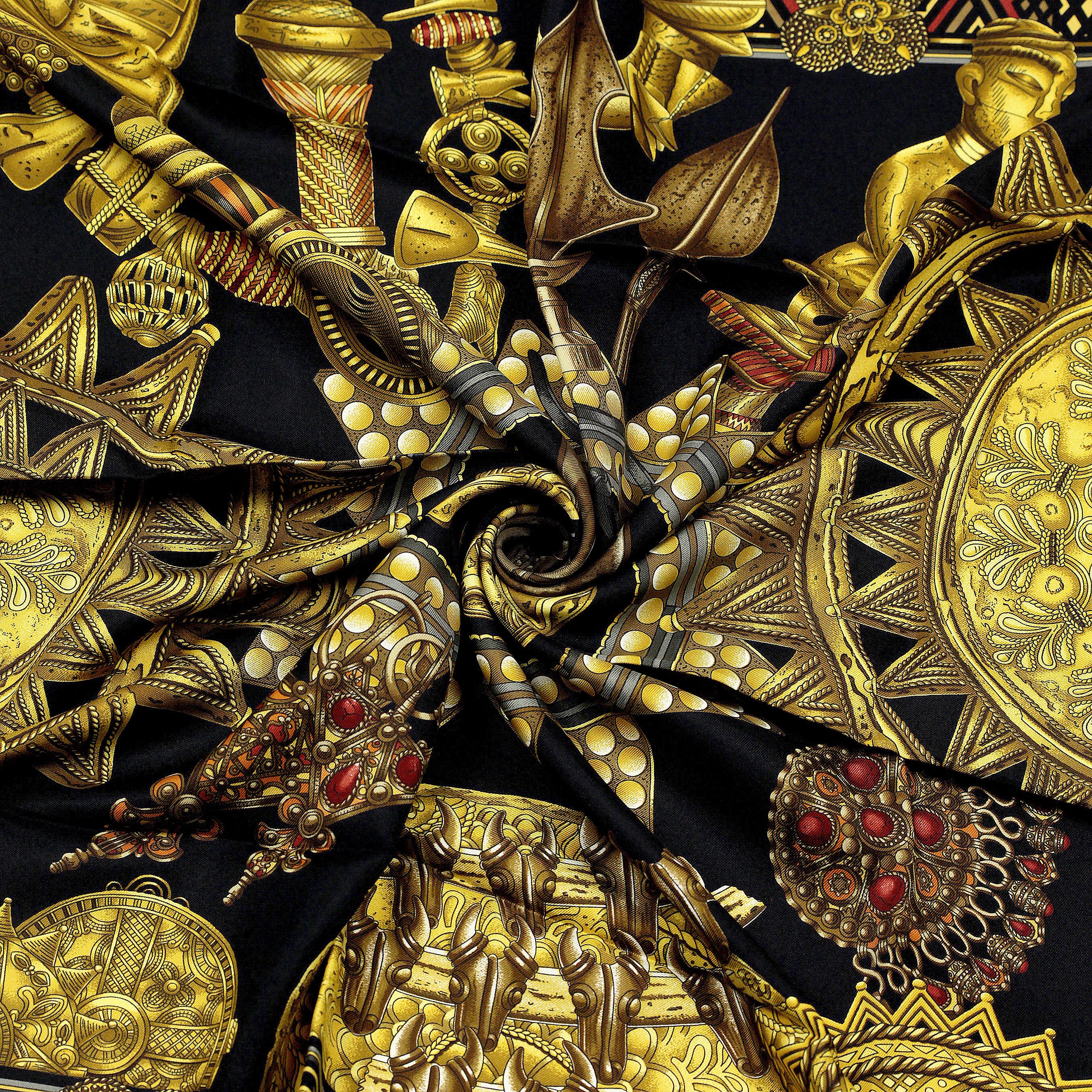 Hermes Scarf "L'Or des Chefs" by Joachim Metz 90cm Silk