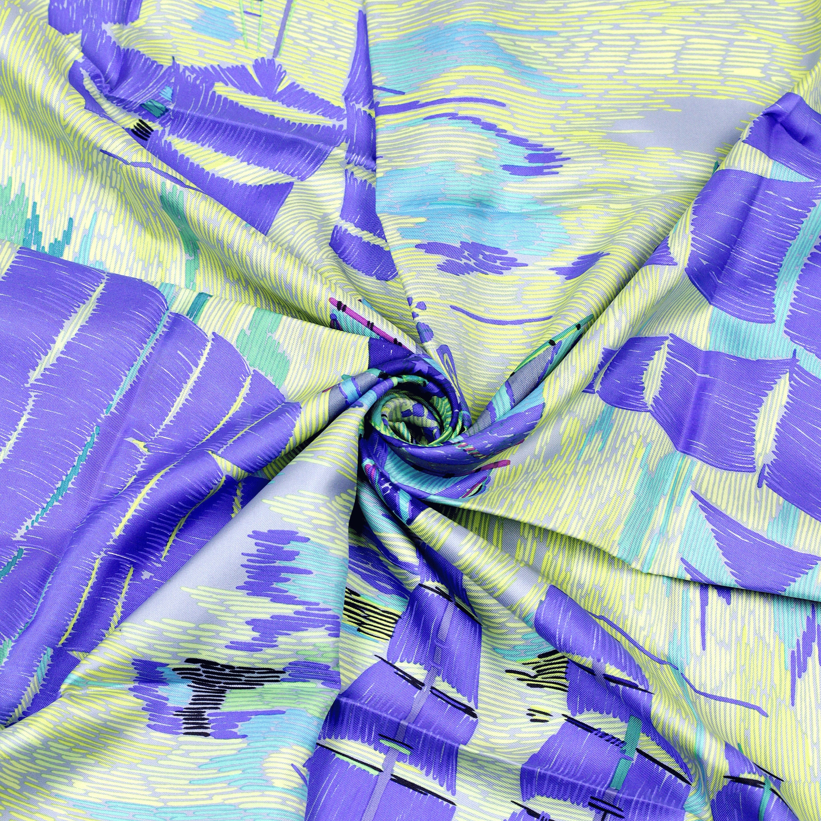 Hermes Scarf "Marine Naive" by Philippe Dumas 90cm Silk | Carre Foulard