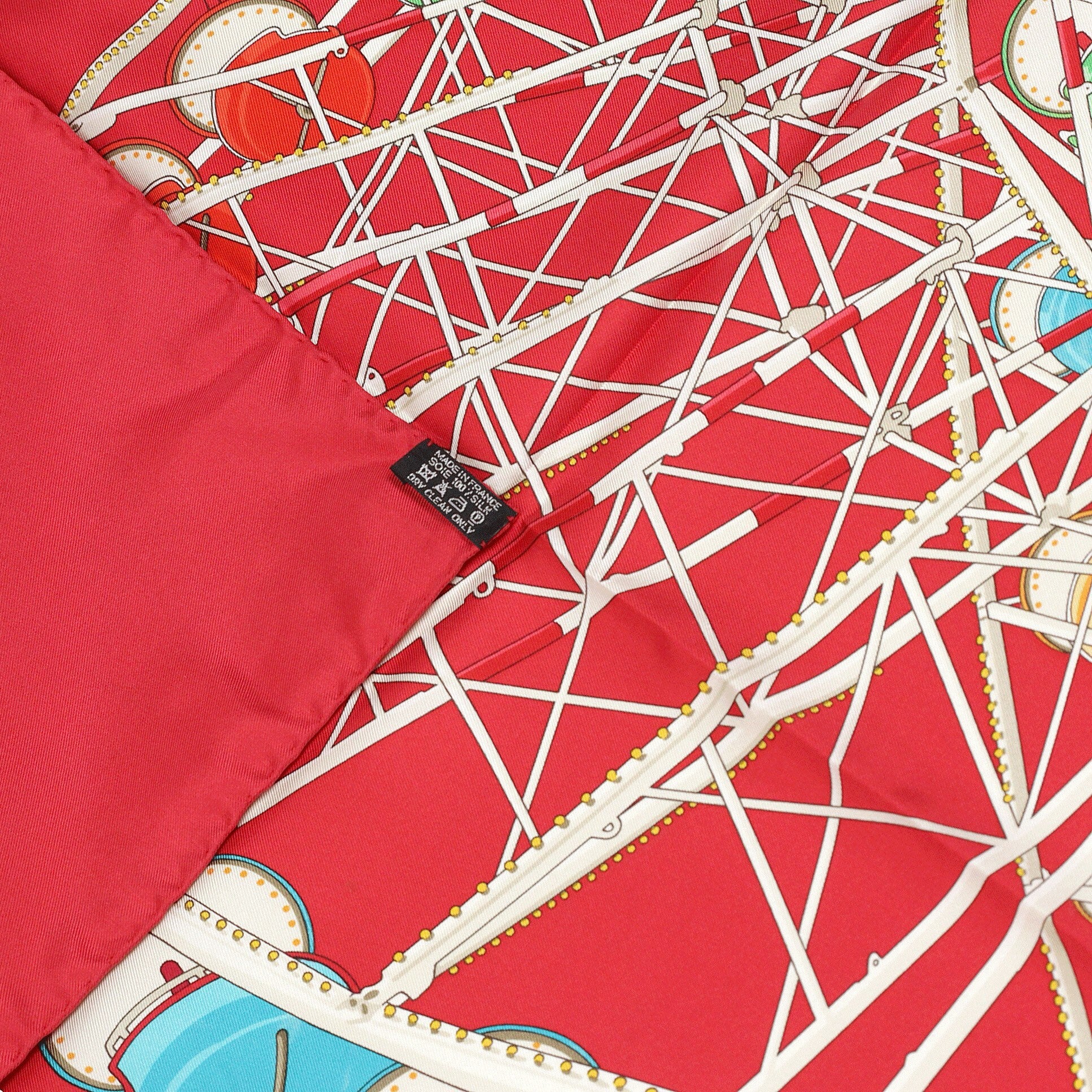 Hermes Scarf "Grande Roue" by Dimitri Rybaltchenko 90cm Silk