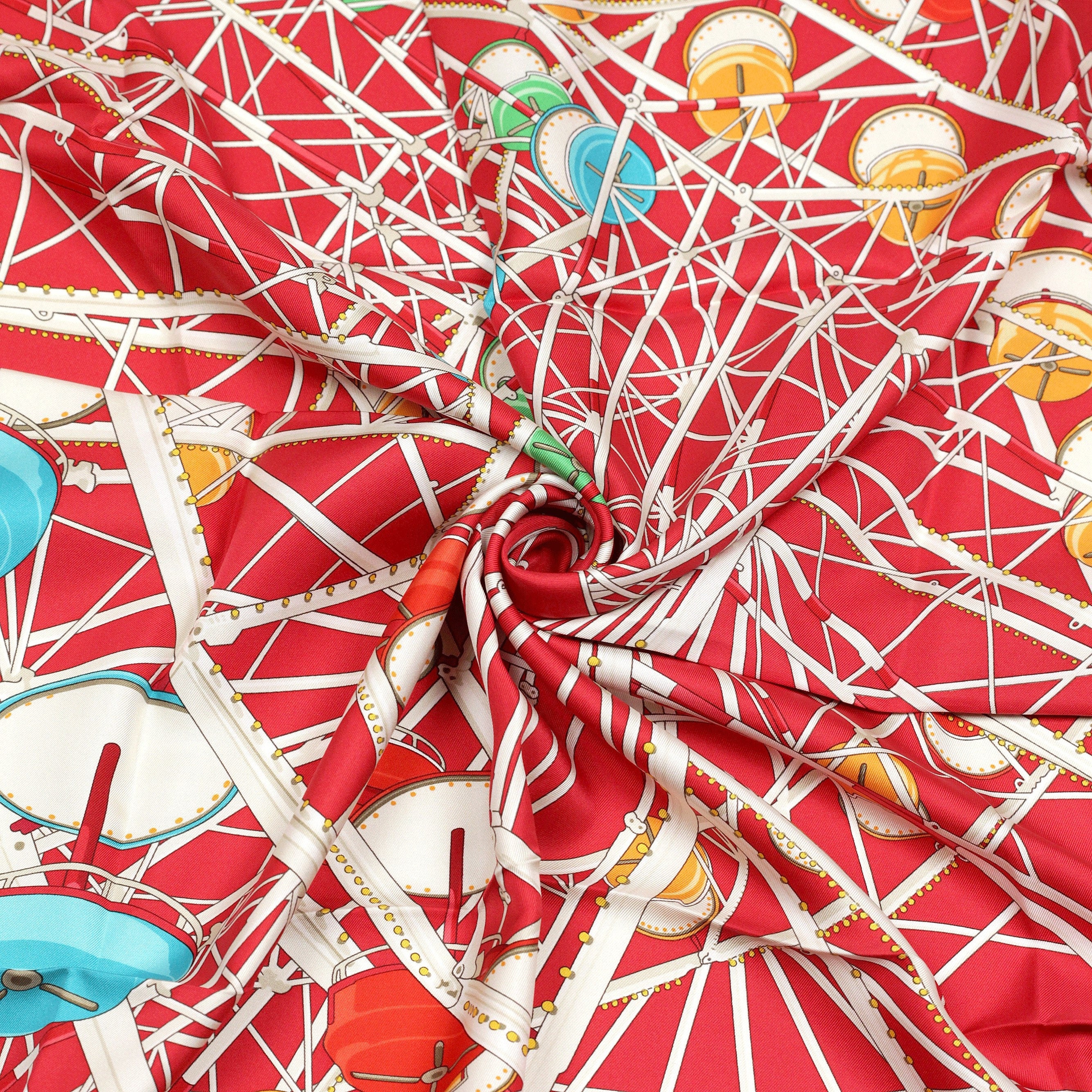 Hermes Scarf "Grande Roue" by Dimitri Rybaltchenko 90cm Silk