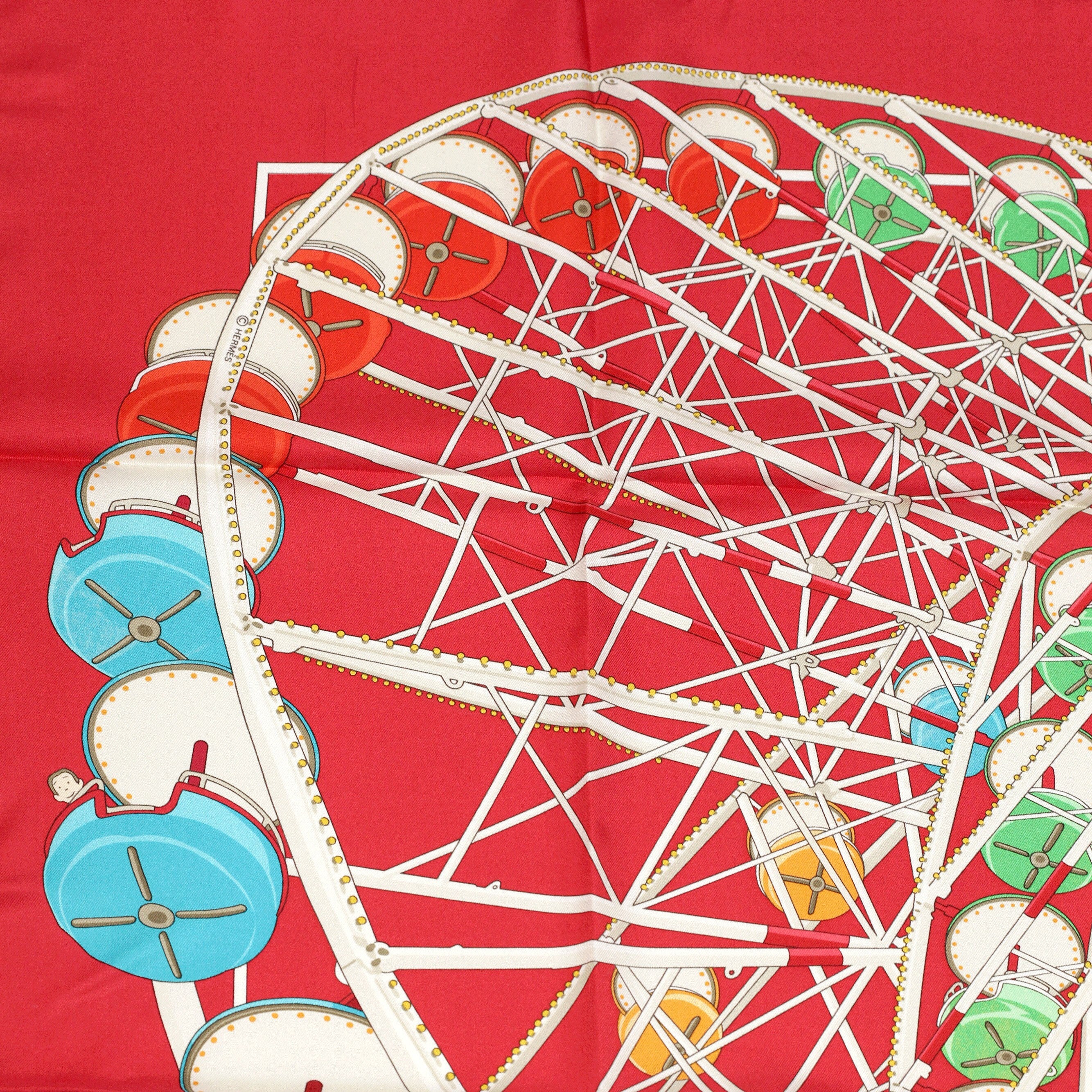 Hermes Scarf "Grande Roue" by Dimitri Rybaltchenko 90cm Silk