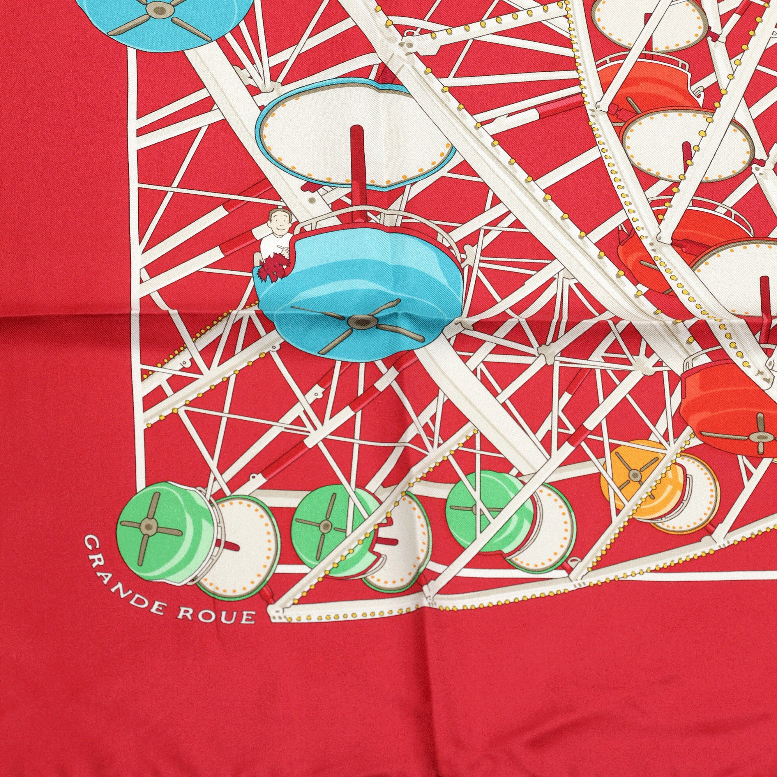 Hermes Scarf "Grande Roue" by Dimitri Rybaltchenko 90cm Silk