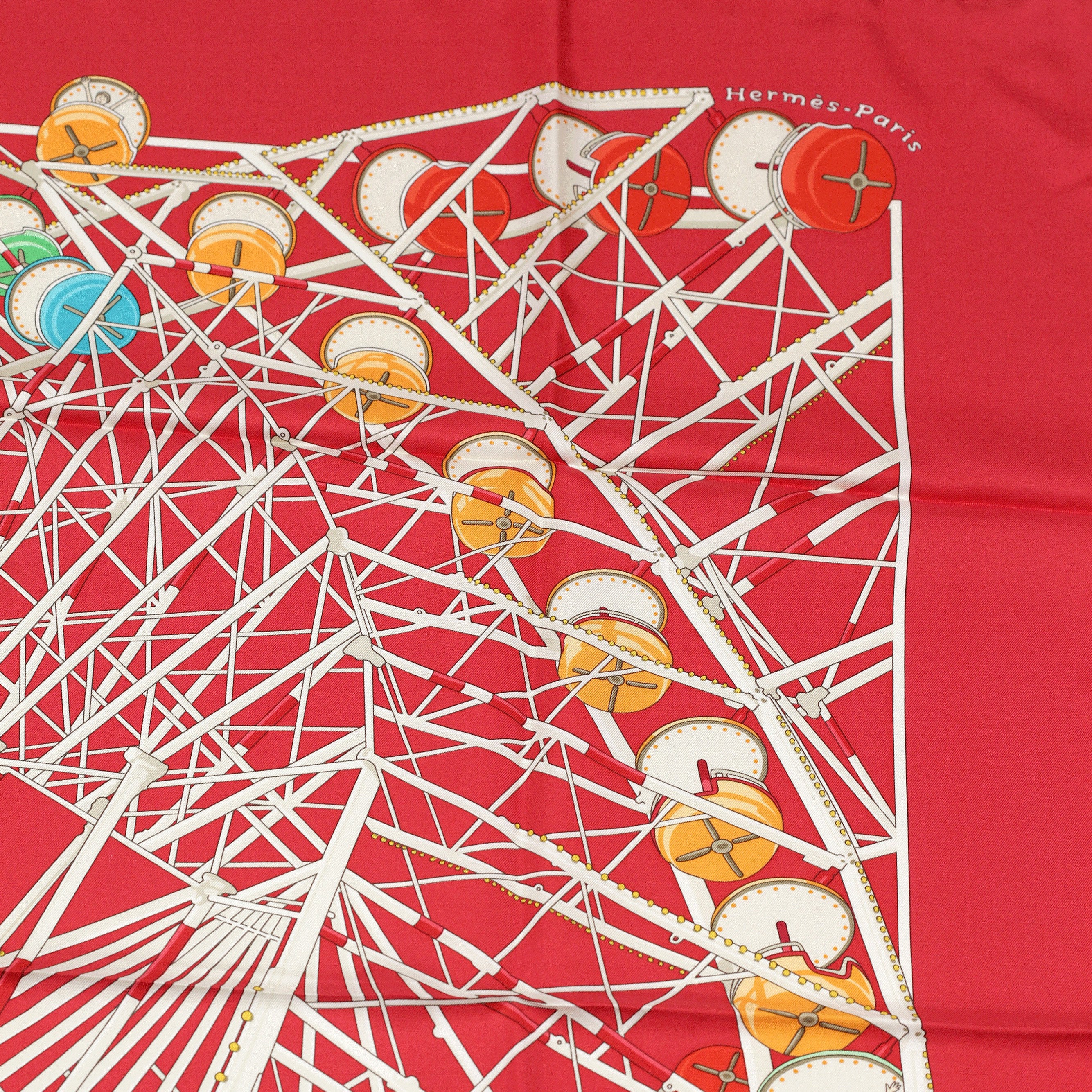 Hermes Scarf "Grande Roue" by Dimitri Rybaltchenko 90cm Silk
