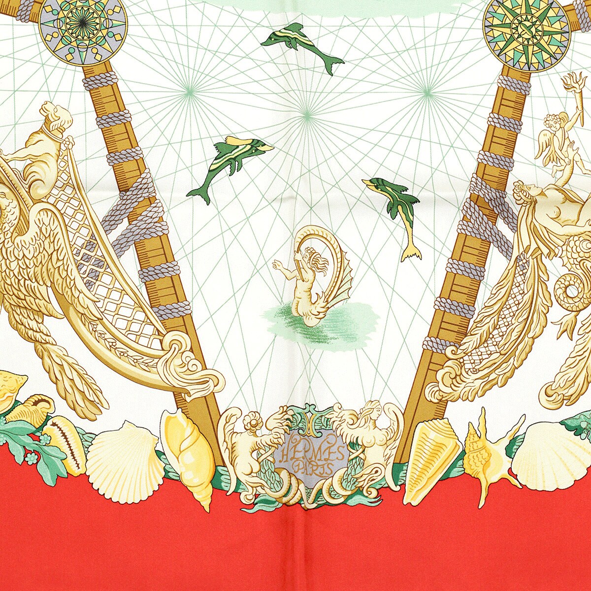 Hermes Scarf "Balade Oceane" by Julia Abadie 90cm Silk