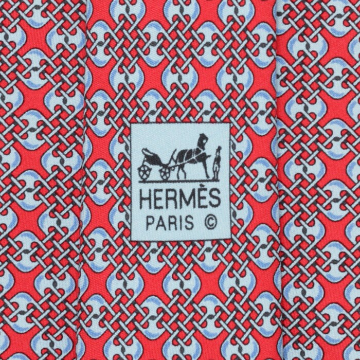 Hermes Men's Silk Tie Geometric Pattern 5529 | Necktie Cravate