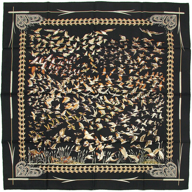 Hermes Scarf "Libres Comme l'Air" by Annie Faivre 90cm Silk | Carre Foulard