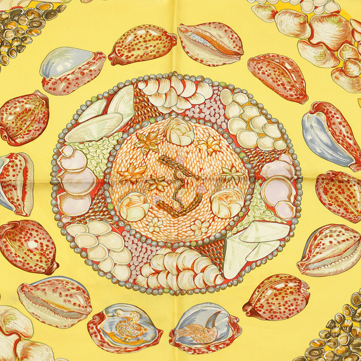 Hermes Scarf "Rocaille" by Valerie Dawlat Dumoulin 90cm Silk