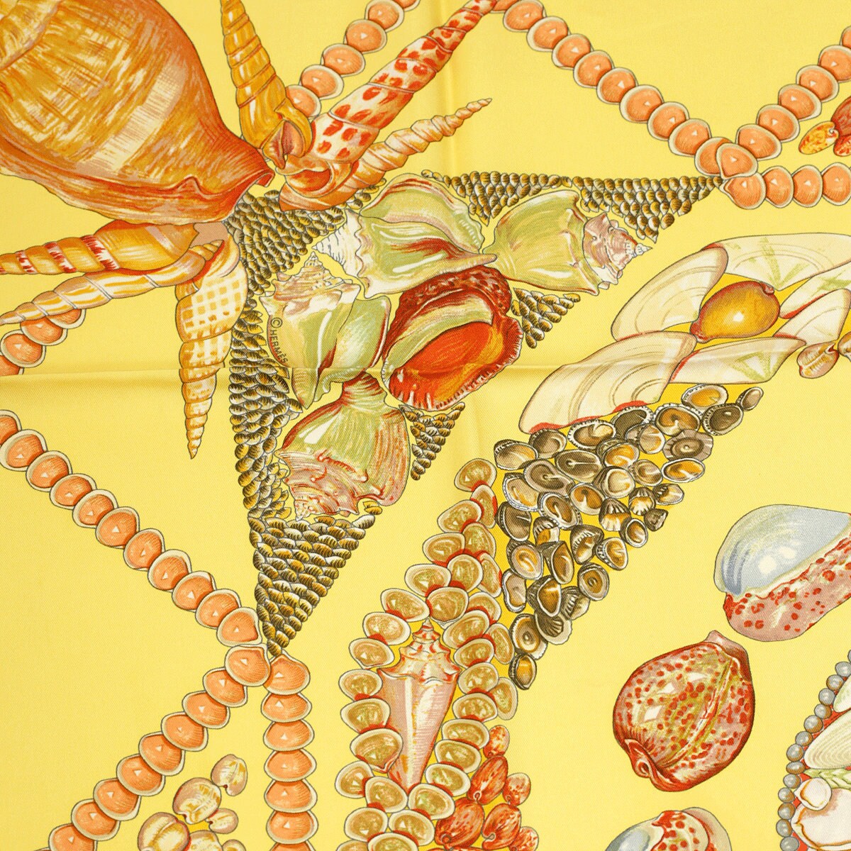 Hermes Scarf "Rocaille" by Valerie Dawlat Dumoulin 90cm Silk