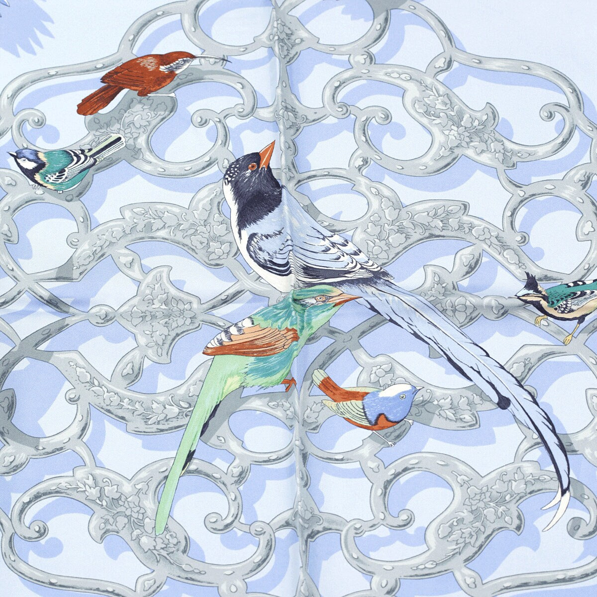 Hermes Scarf "Oiseaux de l'Inde et de l'Himalaya" by Catherine Baschet 90cm Silk | Carre Foulard