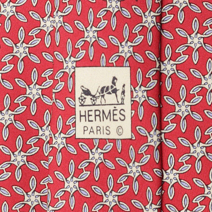 Hermes Men's Silk Tie Geometric Pattern 5037 | Necktie Cravate