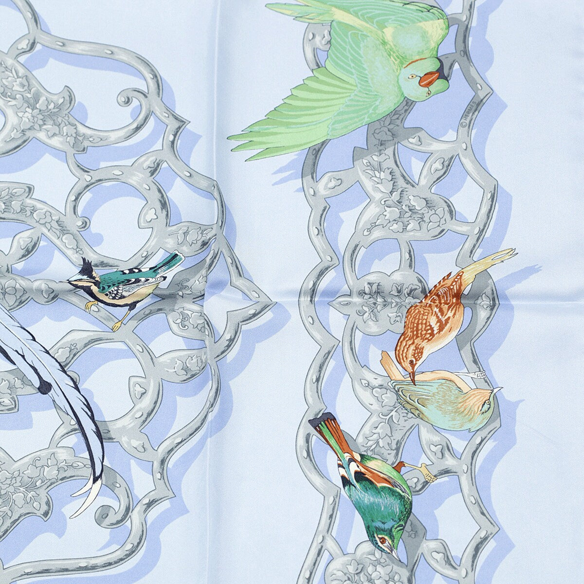 Hermes Scarf "Oiseaux de l'Inde et de l'Himalaya" by Catherine Baschet 90cm Silk | Carre Foulard