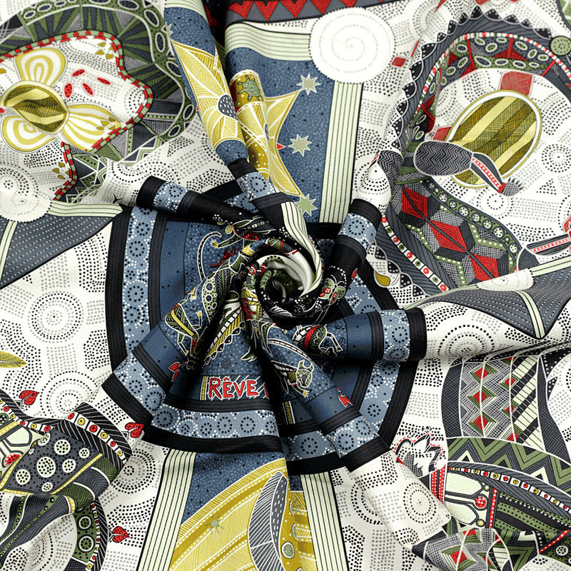 Hermes Scarf "Reve d'Australie" by Zoe Pauwels 90cm Silk | Carre Foulard