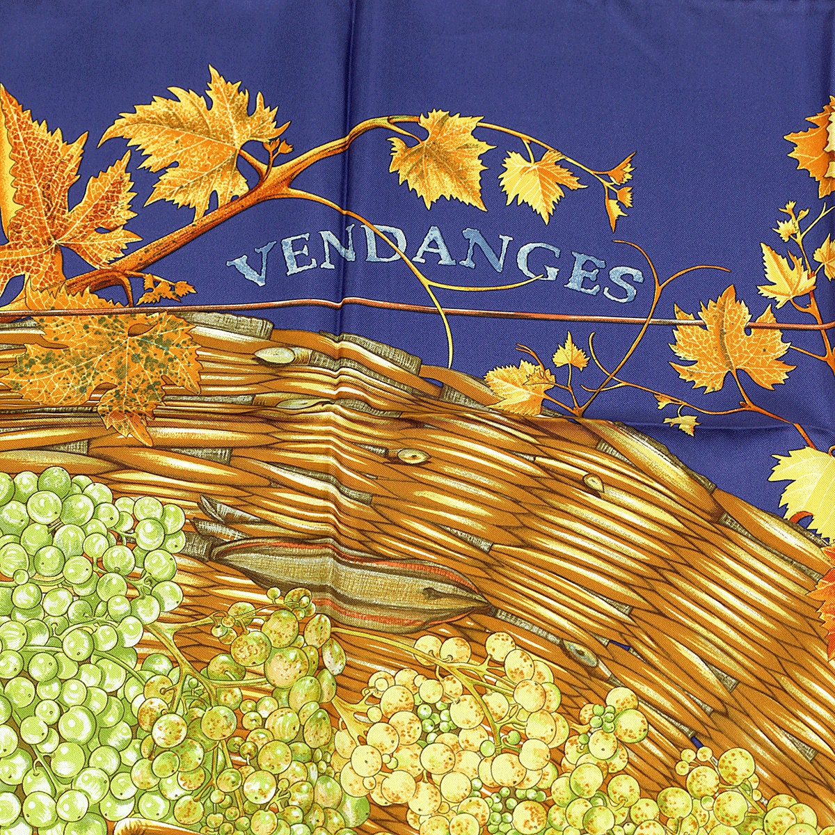 Hermes Scarf "Vendanges" by Valerie Dawlat Dumoulin 90cm Silk | Carre Foulard