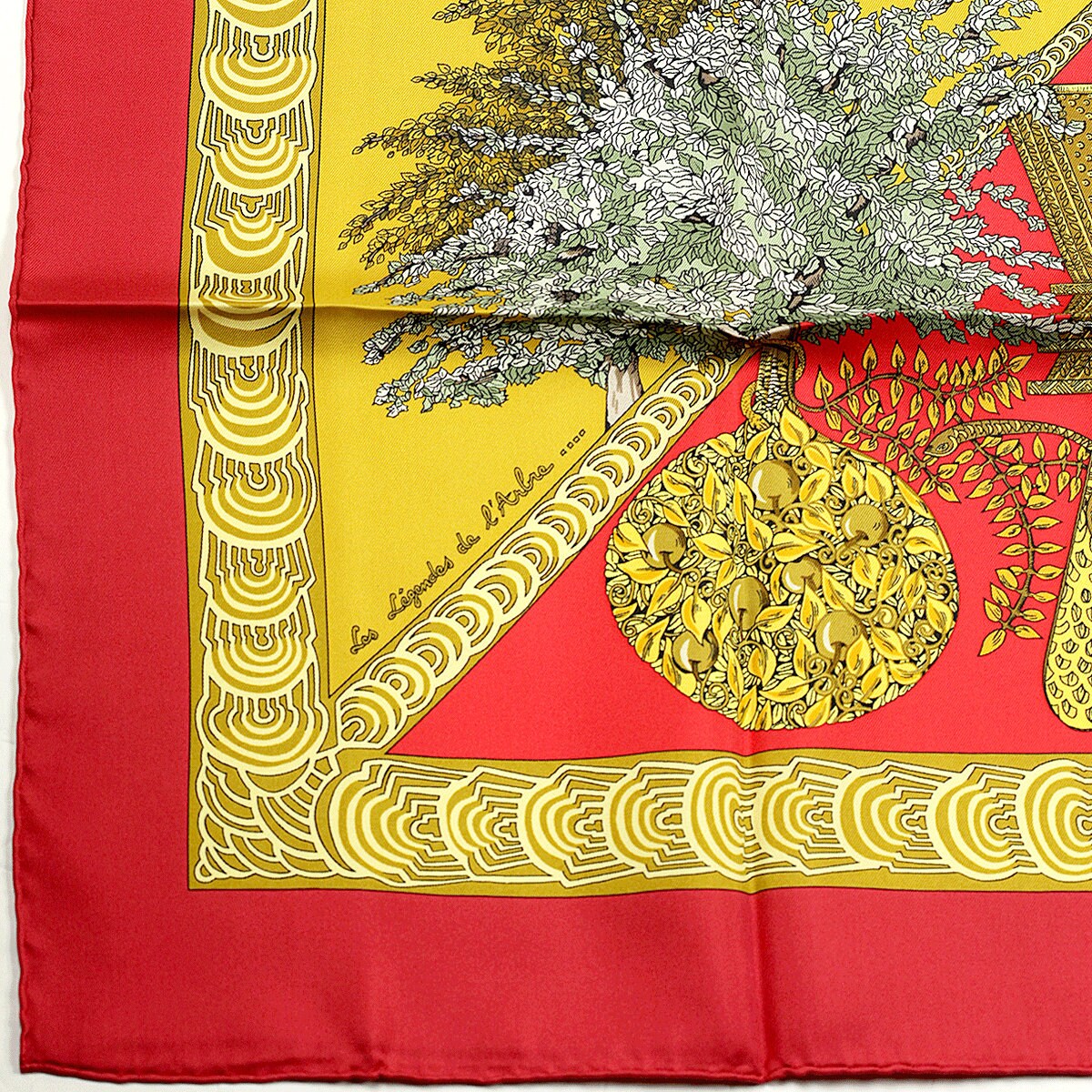 Hermes Scarf "Les Legendes de L'Arbre" by Annie Faivre 90cm Silk