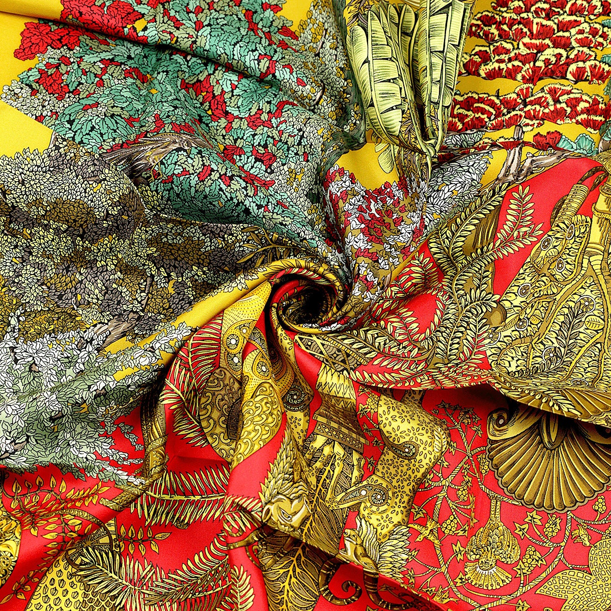 Hermes Scarf "Les Legendes de L'Arbre" by Annie Faivre 90cm Silk
