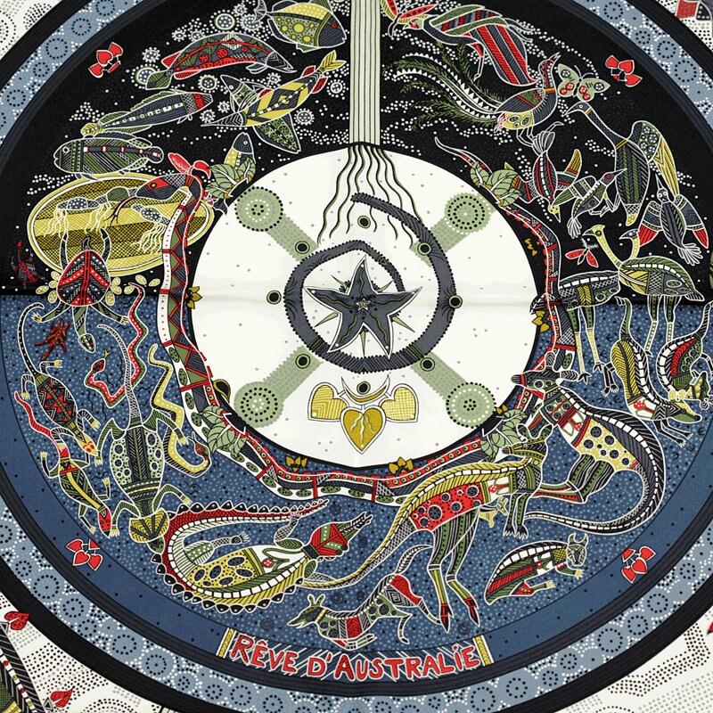 Hermes Scarf "Reve d'Australie" by Zoe Pauwels 90cm Silk | Carre Foulard