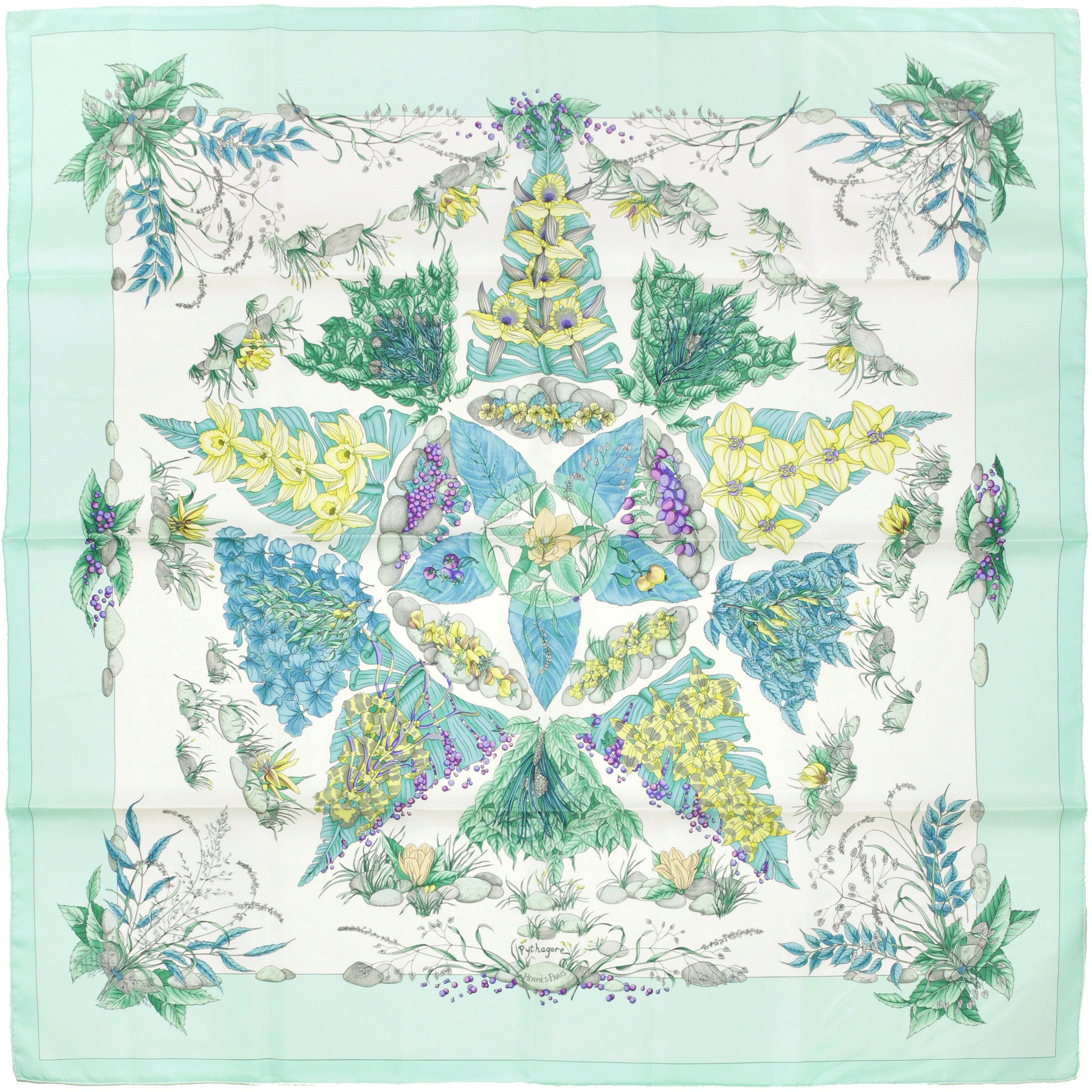 Hermes Scarf "Pythagore" by Zoe Pauwels 90cm Silk