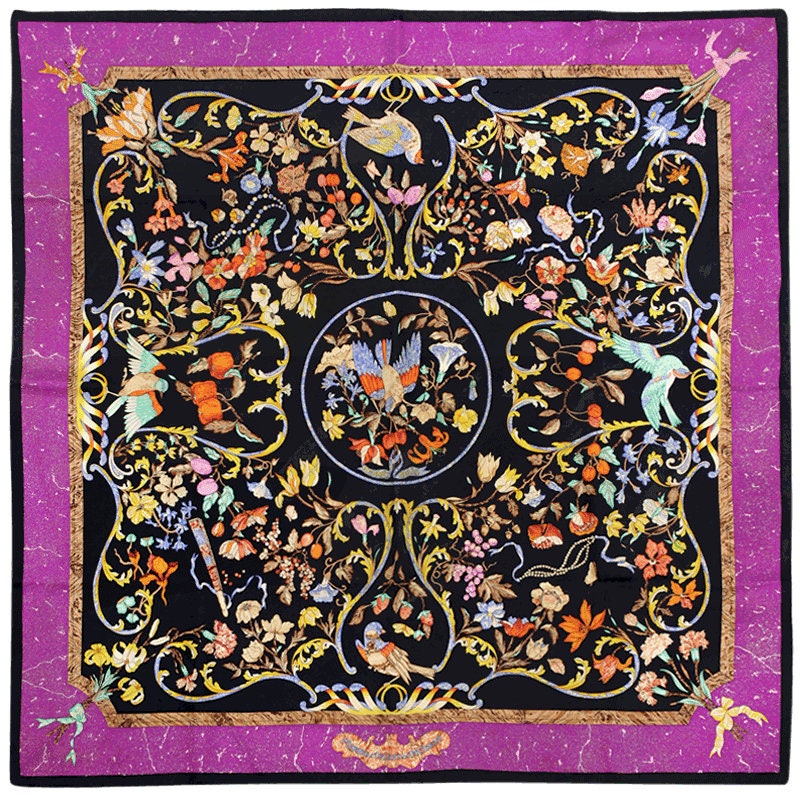 Hermes Scarf "Pierres d'Orient et d'Occident" by Zoe Pauwels 90cm Silk | Carre Foulard