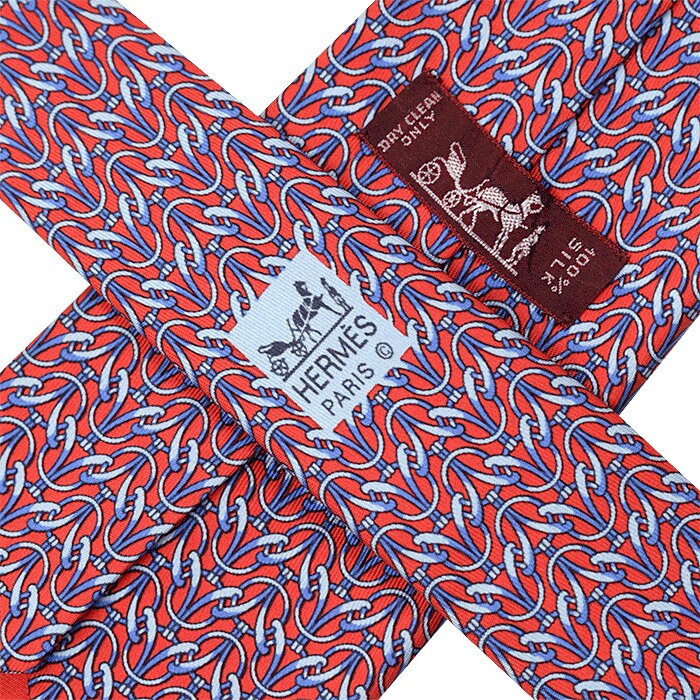 Hermes Men's Silk Tie Geometric Pattern 7759 | Necktie Cravate