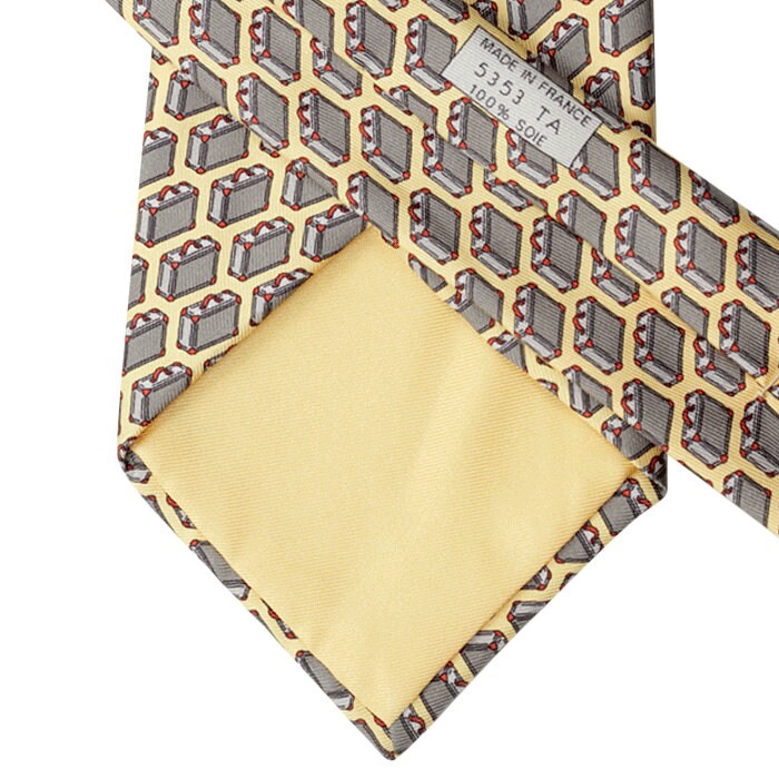 Hermes Men's Silk Tie Briefcases Pattern 5353