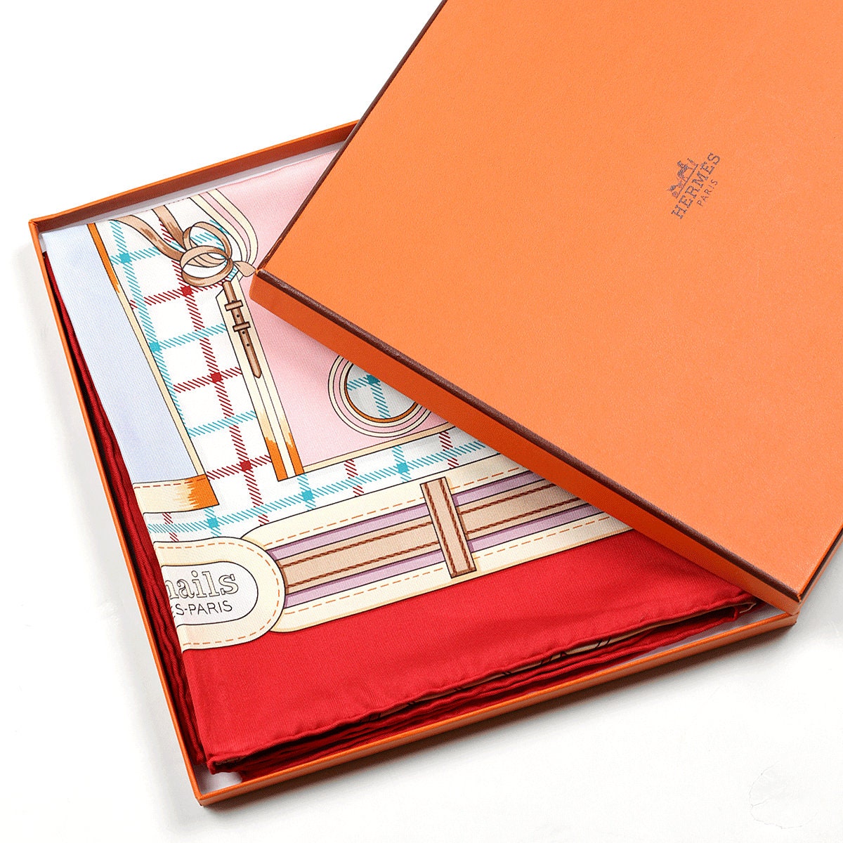 Hermes Scarf "Camails" by Francoise De La Perriere 90cm Silk