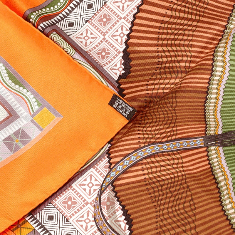 Hermes Scarf "Cent Plis des Miao" by Aline Honore 90cm Silk | Carre Foulard