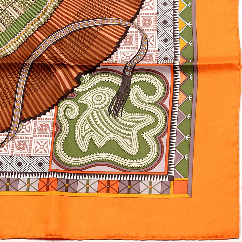 Hermes Scarf "Cent Plis des Miao" by Aline Honore 90cm Silk | Carre Foulard