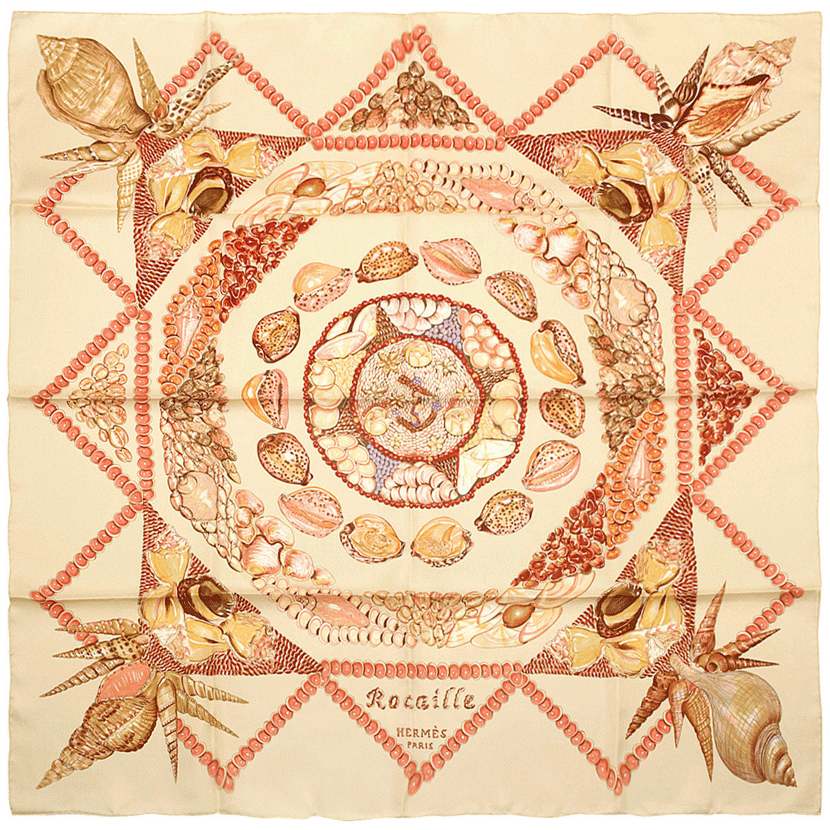 Hermes Scarf "Rocaille" by Valerie Dawlat Dumoulin 90cm Silk | Carre Foulard