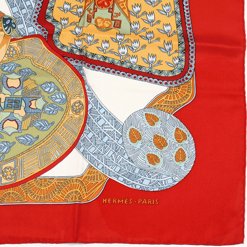Hermes Scarf "Art des Steppes" by Annie Faivre 90cm Silk