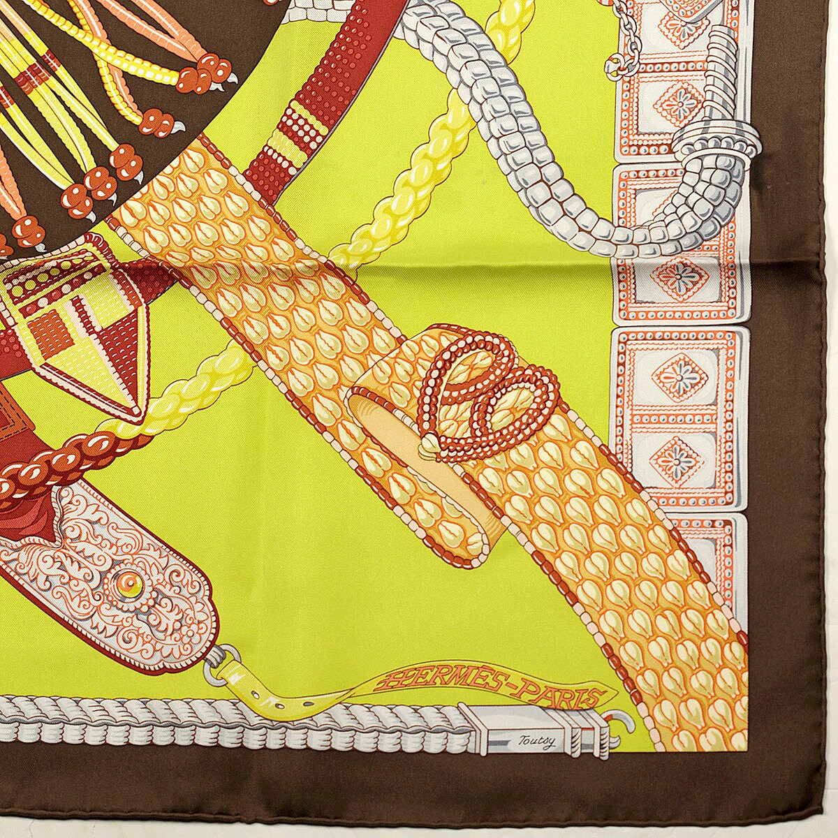 Hermes Scarf "Ceintures et Liens" by Laurence Bourthoumieux 90cm Silk | Carre Foulard