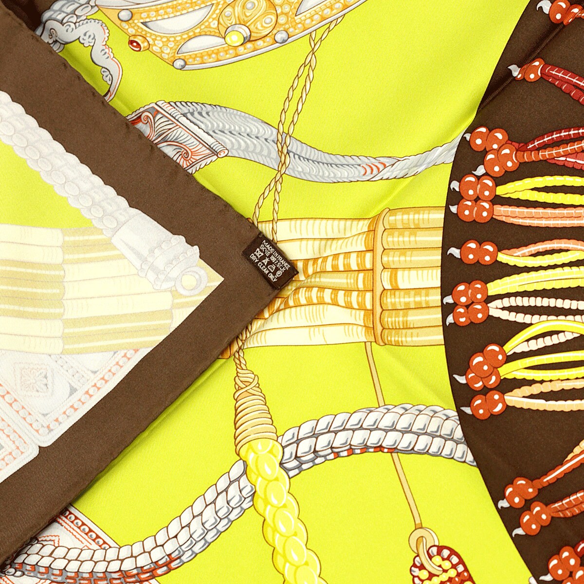 Hermes Scarf "Ceintures et Liens" by Laurence Bourthoumieux 90cm Silk | Carre Foulard