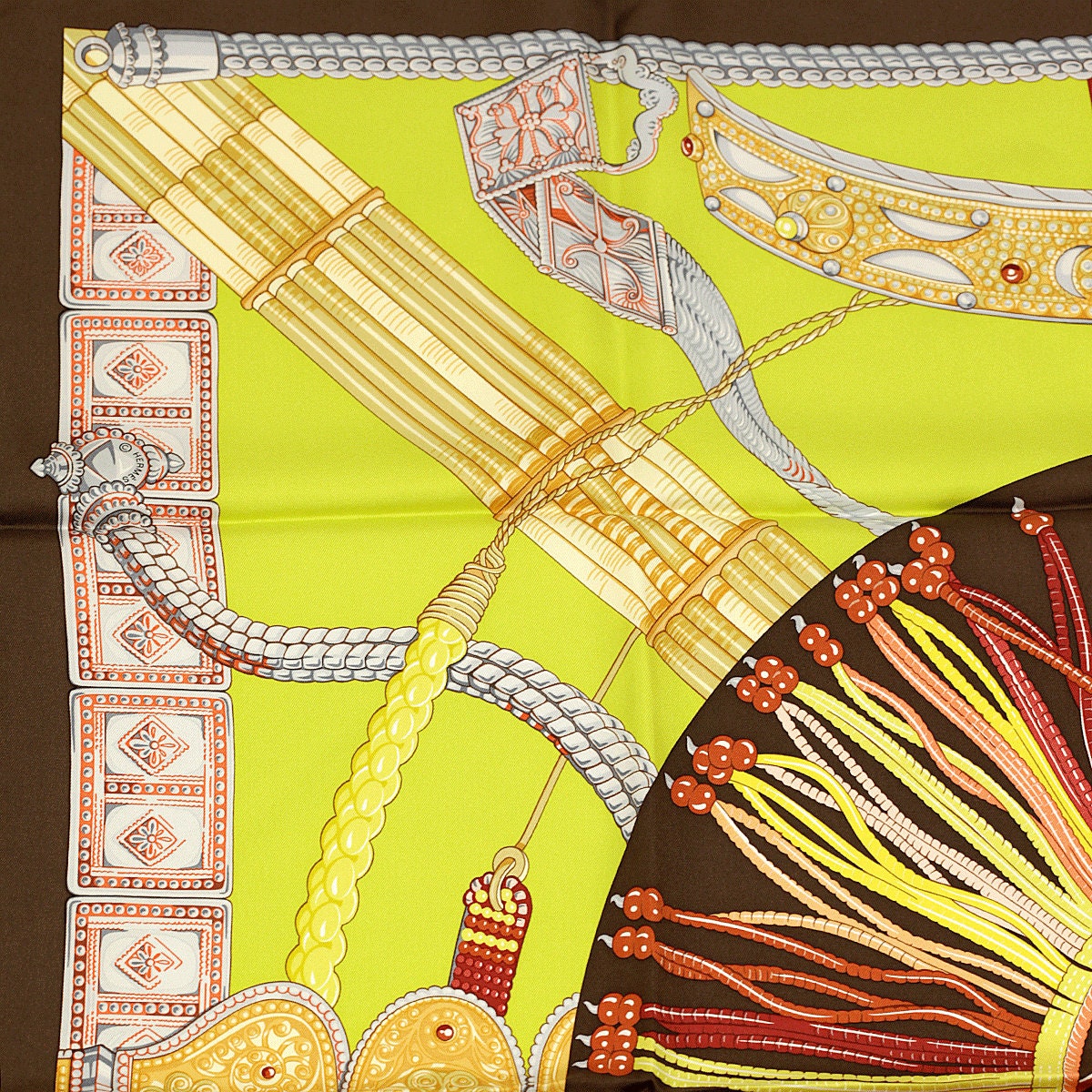 Hermes Scarf "Ceintures et Liens" by Laurence Bourthoumieux 90cm Silk | Carre Foulard