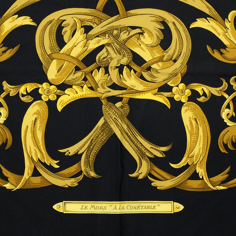 Hermes Scarf "Mors a la Conetable" by Henri d'Origny 90cm Silk | Carre Foulard