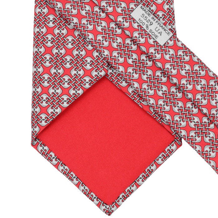 Hermes Men's Silk Tie Geometric Pattern 5529 | Necktie Cravate