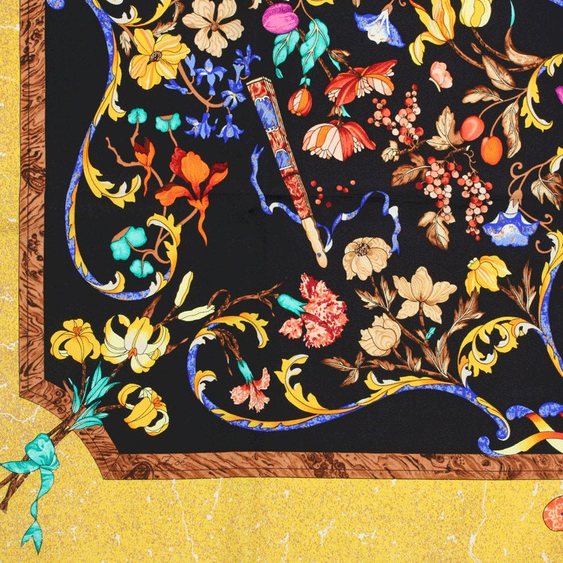 Hermes Scarf "Pierres d'Orient et d'Occident" by Zoe Pauwels 90cm Silk
