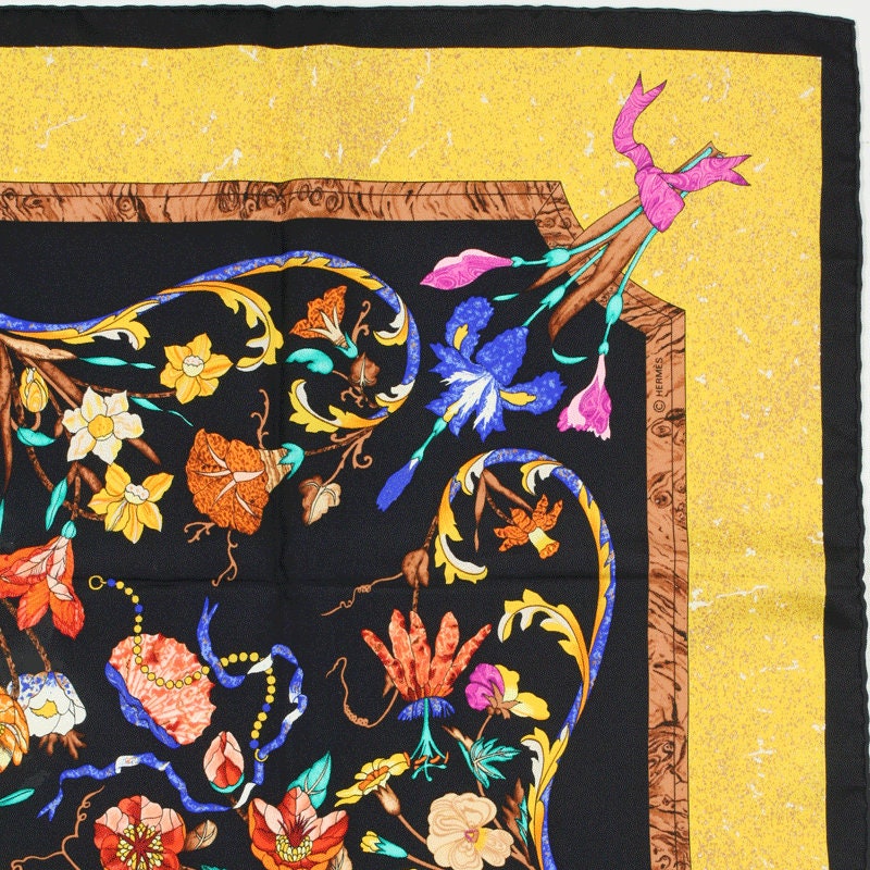 Hermes Scarf "Pierres d'Orient et d'Occident" by Zoe Pauwels 90cm Silk