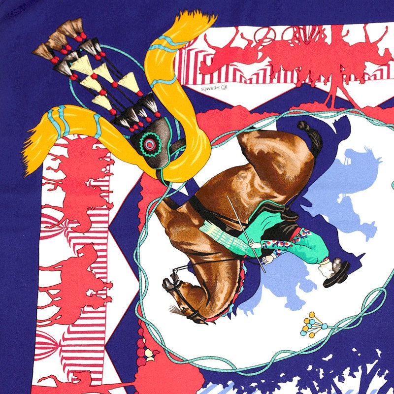Hermes Scarf "Feria de Sevilla" by Hubert de Watrigant 90cm Silk