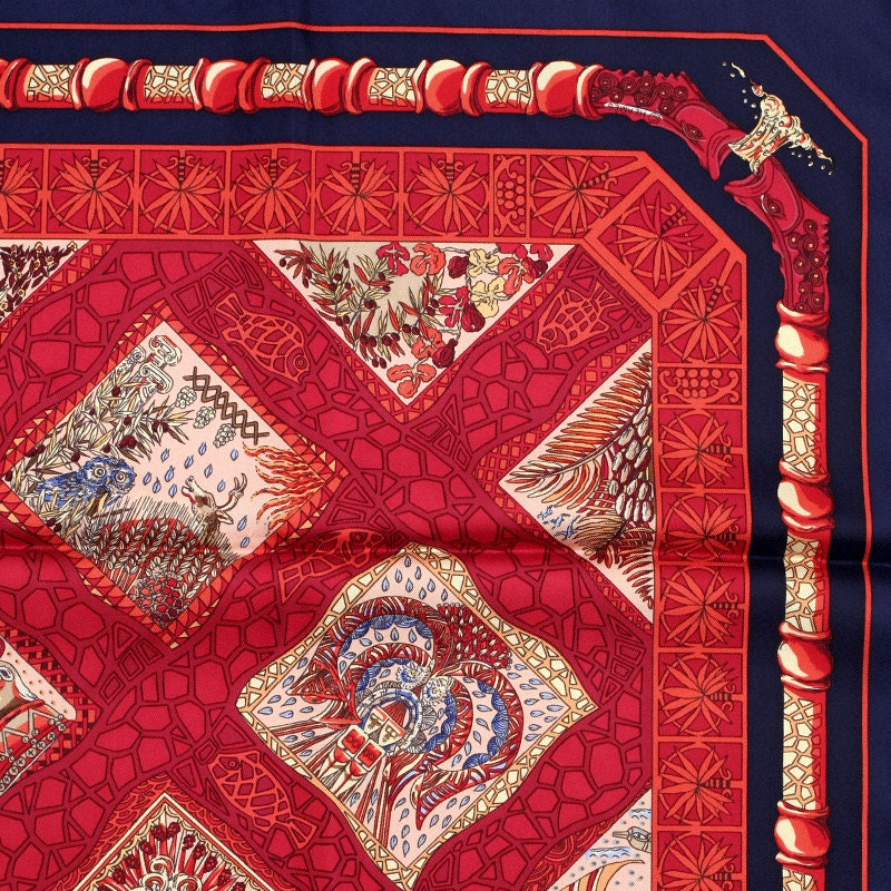 Hermes Scarf "Mare Nostrum" by Annie Faivre 90cm Silk