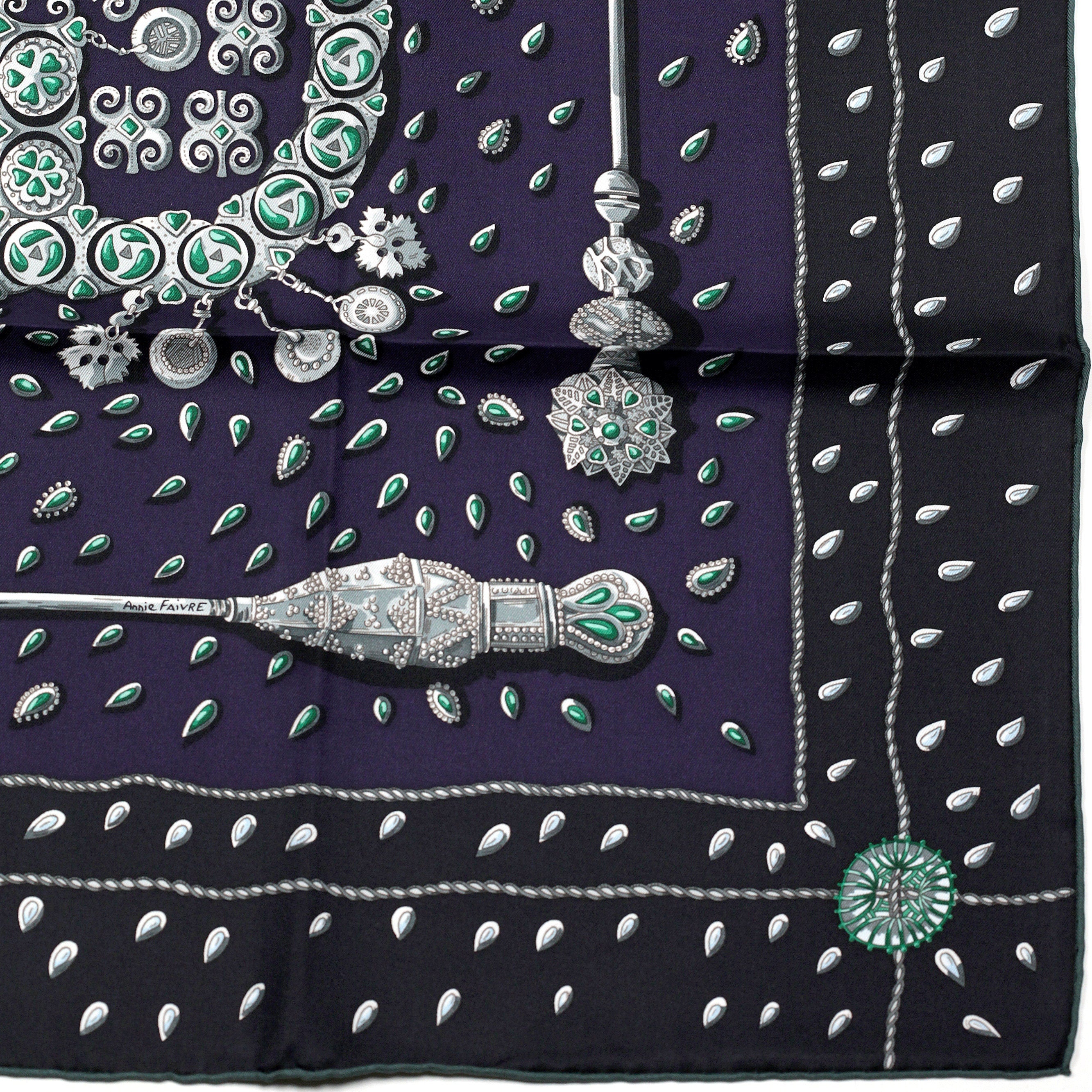 Hermes Scarf "Tresors Retrouves" by Annie Faivre 90cm Silk | Carre Foulard
