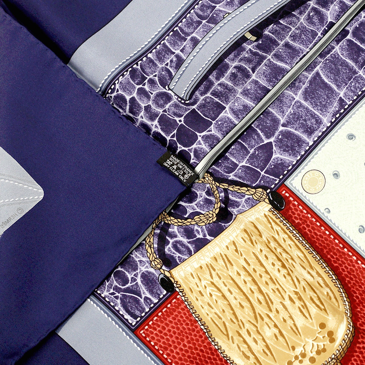 Hermes Scarf "Tout Cuir" by Caty Latham 90cm Silk | Foulard Carre
