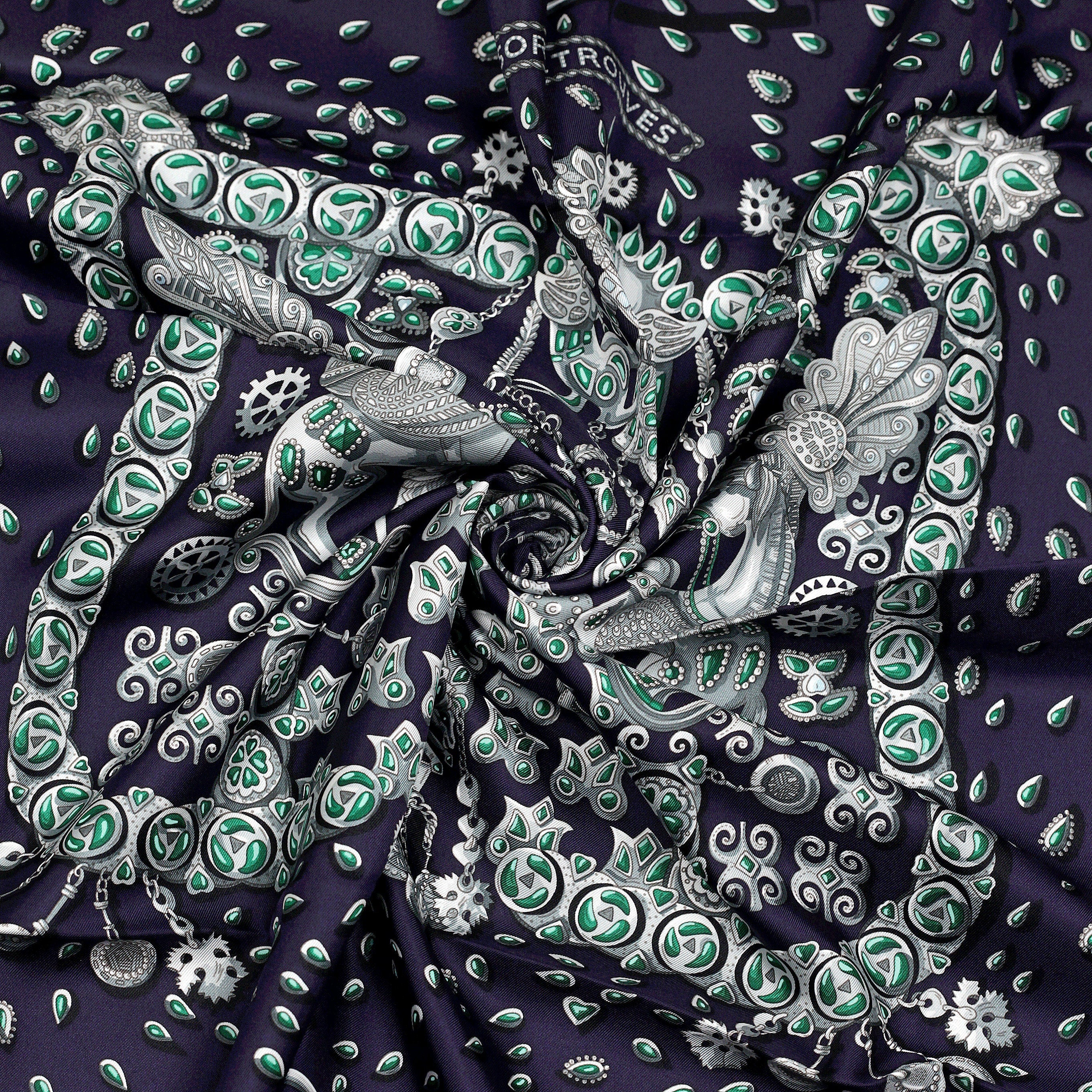 Hermes Scarf "Tresors Retrouves" by Annie Faivre 90cm Silk | Carre Foulard