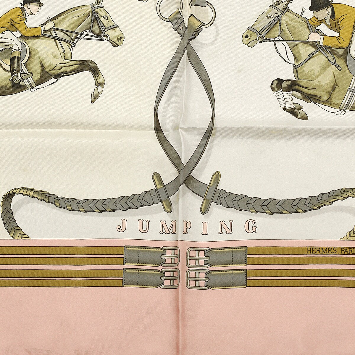 Hermes Scarf "Jumping" by Philippe Ledoux 90cm Silk | Carre Foulard