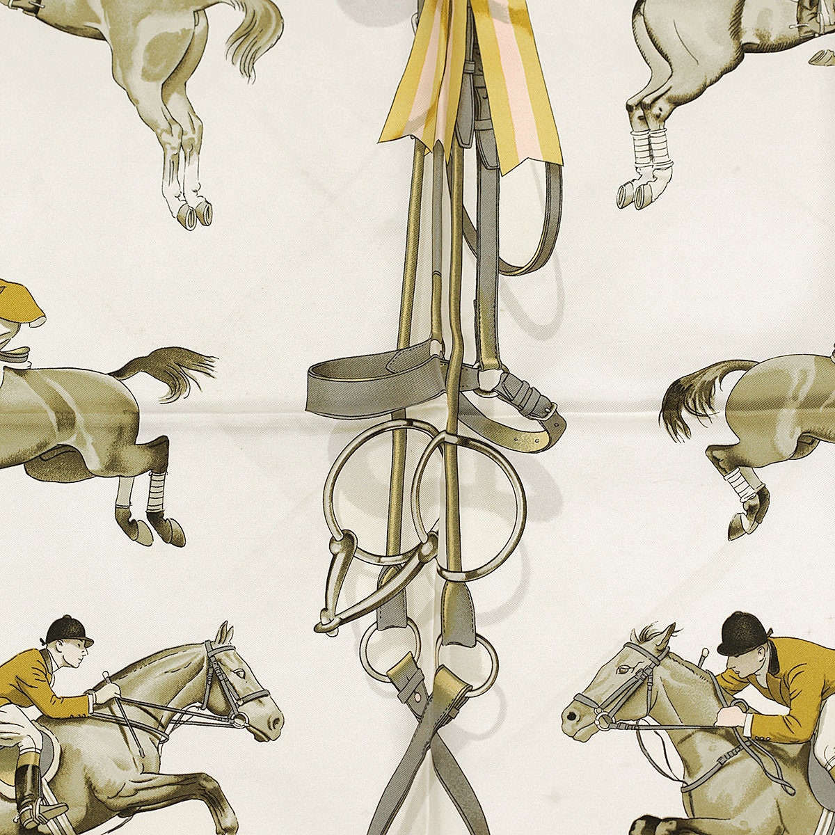 Hermes Scarf "Jumping" by Philippe Ledoux 90cm Silk | Carre Foulard