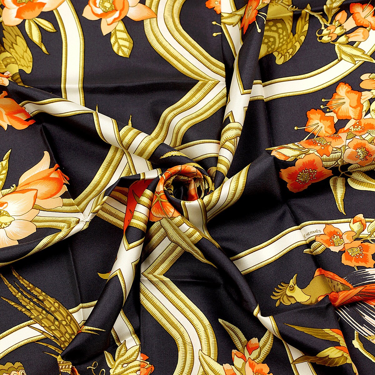 Hermes Scarf "Caraibes" by Christiane Vauzelles 90cm Silk | Foulard Carre
