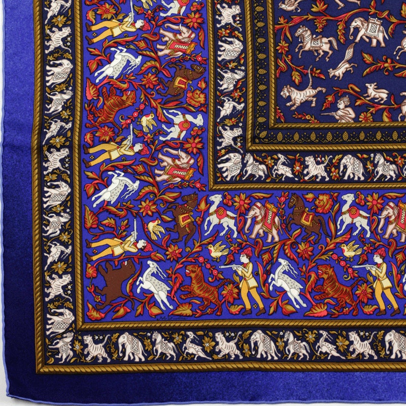 Hermes Scarf "Chasse en Inde" by Michel Duchene 90cm Silk | Carre Foulard