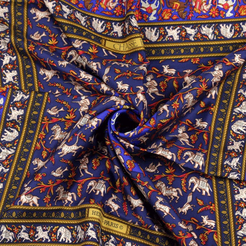 Hermes Scarf "Chasse en Inde" by Michel Duchene 90cm Silk | Carre Foulard