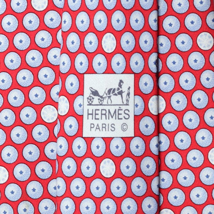 Hermes Men's Silk Tie Whimsical Citrus Pattern 5300 | Necktie Cravate