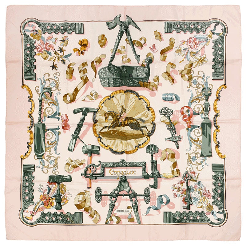 Hermes Scarf "Copeaux" by Caty Latham 90cm Silk | Carre Foulard
